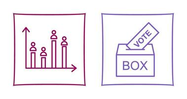 Giing Abstimmung und Kandidat und Graph Symbol vektor
