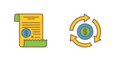 omsättning och mottagande ikon vektor