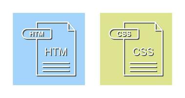 htm und CSS Symbol vektor