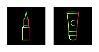 kajal kosmetika och balsam ikon vektor