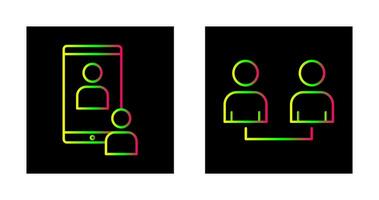 Video Anruf und in Verbindung gebracht Benutzer Symbol vektor