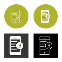 Bitcoin-Symbol für mobilen Vektor