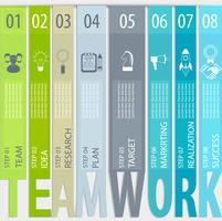 Teamwork-Konzept - Infografik. vektor