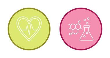 Kardiogramm und Chemie Symbol vektor
