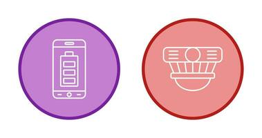 Handy, Mobiltelefon Batterie und Detektor Symbol vektor