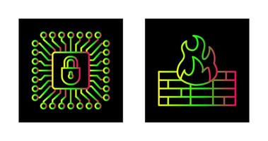 Cyber Schutz und Firewall Symbol vektor