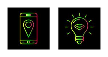 Geographisches Positionierungs System und Clever Energie Symbol vektor