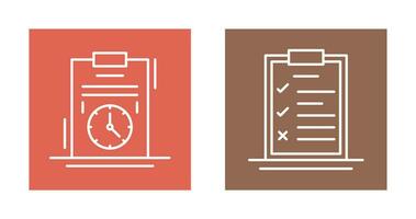 Zeit Verwaltung und Checkliste Symbol vektor