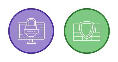 Passwort und Firewall Symbol vektor