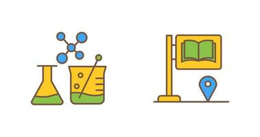 Zeichen Tafel und Chemie Symbol vektor