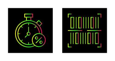 Timer und Barcode Symbol vektor