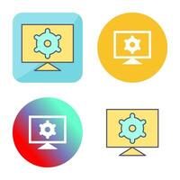 Vektorsymbol für Computereinstellungen vektor