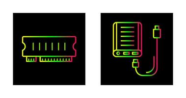 Bagge och kraft Bank ikon vektor