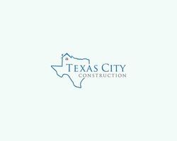 texas hus logotyp design, texas stad vektor