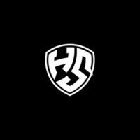 hs Initiale Brief im modern Konzept Monogramm Schild Logo vektor
