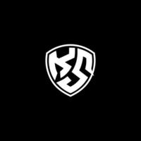 k Initiale Brief im modern Konzept Monogramm Schild Logo vektor