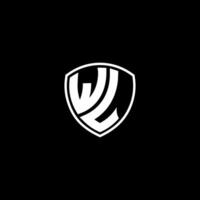 wl Initiale Brief im modern Konzept Monogramm Schild Logo vektor
