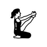 Reiher Pose Symbol im Vektor. Illustration vektor