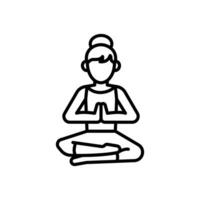 Meditation Symbol im Vektor. Illustration vektor