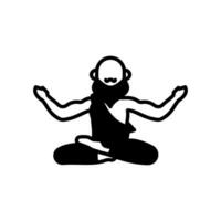 Yogi baba Symbol im Vektor. Illustration vektor