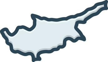 Färg ikon för cypern vektor
