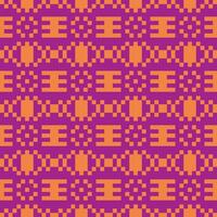 ett orange och lila mönster med kvadrater vektor