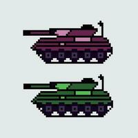 Pixel Panzer einstellen vektor