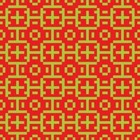 ein abstrakt Muster mit rot und Grün Quadrate vektor