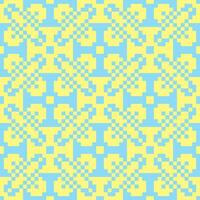 ein Gelb und Blau Muster mit Quadrate vektor