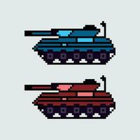 Pixel Panzer einstellen vektor