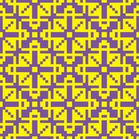 en gul och lila mönster med kvadrater vektor