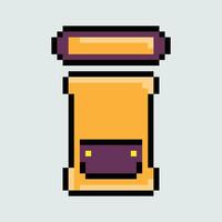 en pixel stil illustration av en kaffe maskin vektor