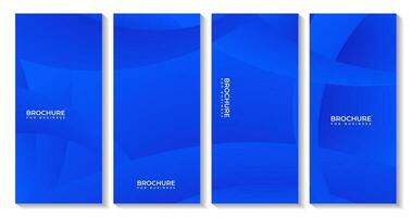 modern abstrakt Broschüren mit Blau Gradient Welle Hintergrund vektor
