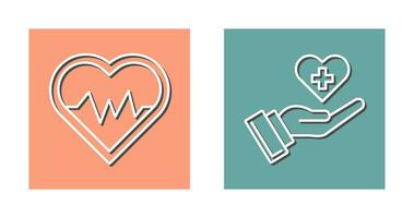 Herz schlagen und Gesundheitswesen Symbol vektor