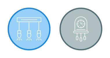 ljus och klocka ikon vektor