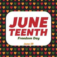 Juni - Feier zum Ende der Sklaverei in den USA vektor
