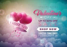 Valentines Day Verkauf Abbildung vektor