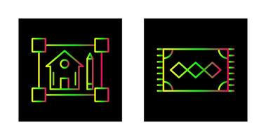 Entwurf und Teppich Symbol vektor