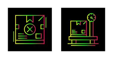 Lieferung Box und Gewicht Symbol vektor