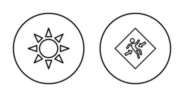 uv Strahlung und zerquetschen Zone Symbol vektor