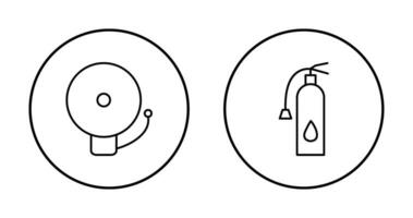 Alarm und Feuer Feuerlöscher Symbol vektor