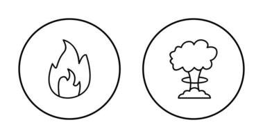 Flamme und Bombe sprengen Symbol vektor