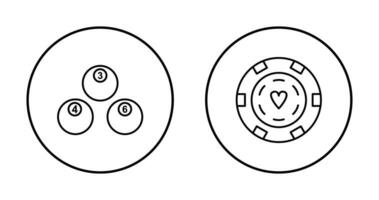 Snooker Bälle und Poker Chips Symbol vektor