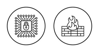 Cyber Schutz und Firewall Symbol vektor