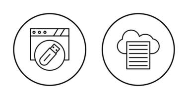 Blatt und USB Blitz Fahrt Symbol vektor