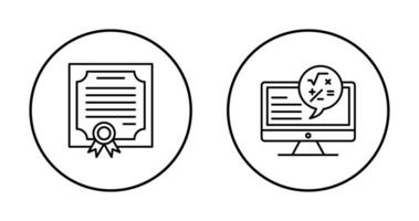 Zertifikat und Mathe Symbol vektor