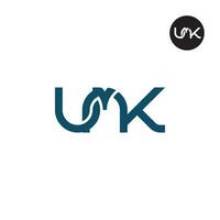 brev umk monogram logotyp design vektor