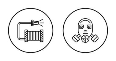 Wasser Schlauch und Gas Maske Symbol vektor