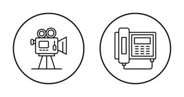 Film Kamera und Telefon Symbol vektor