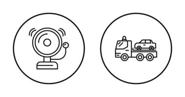 Feuer Alarm und Abschleppen LKW Symbol vektor